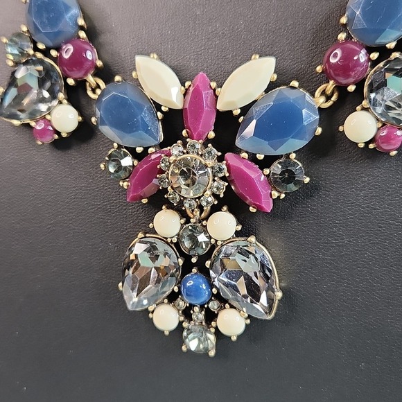 Signed J Crew Collier Statement Necklace - Picture 2 of 4